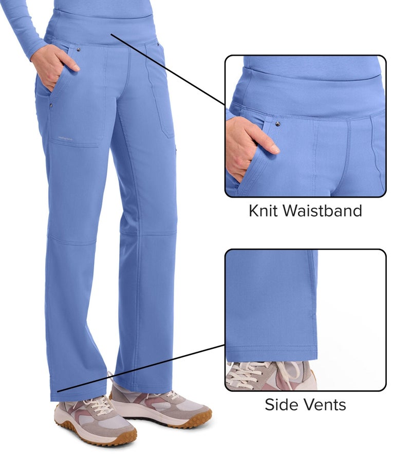 Healing Hands Women's Scrub Pant Tori Cargo Bottoms with 5 Pockets and 2-Way Stretch Fabric 9133, M, Ceil - Image 3